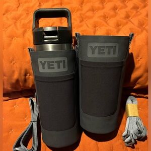 YETI Rambler Bottle Slings in Small. Charcoal. Set of 2